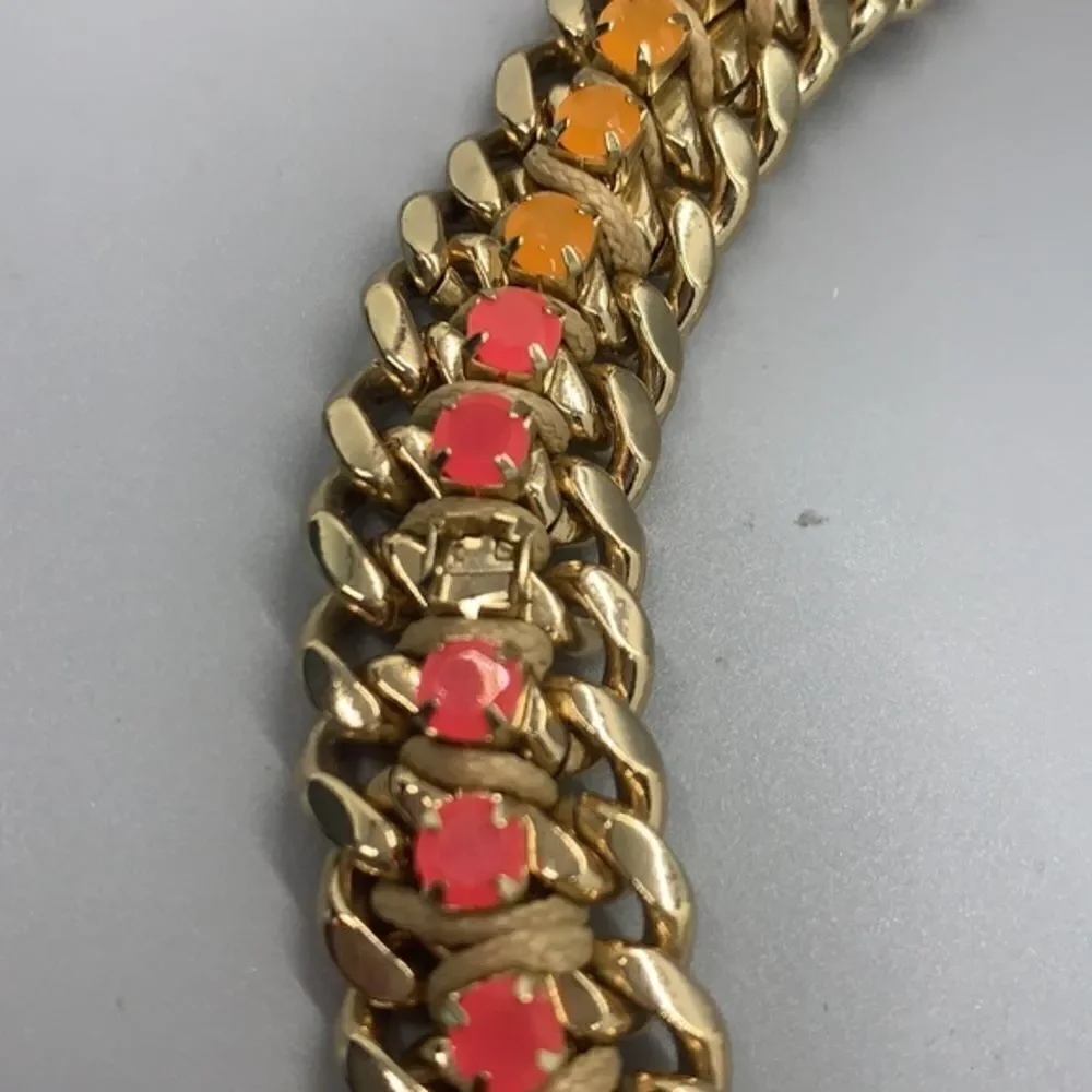 BCBGMaxAzria Gold Tone Statement Necklace.